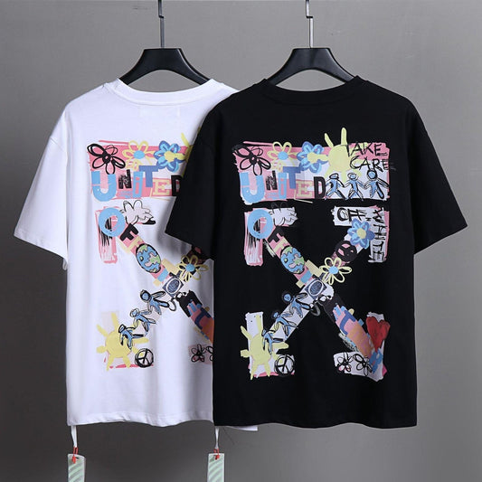 OFF-Whlte Arrow logo print T-shirt#85