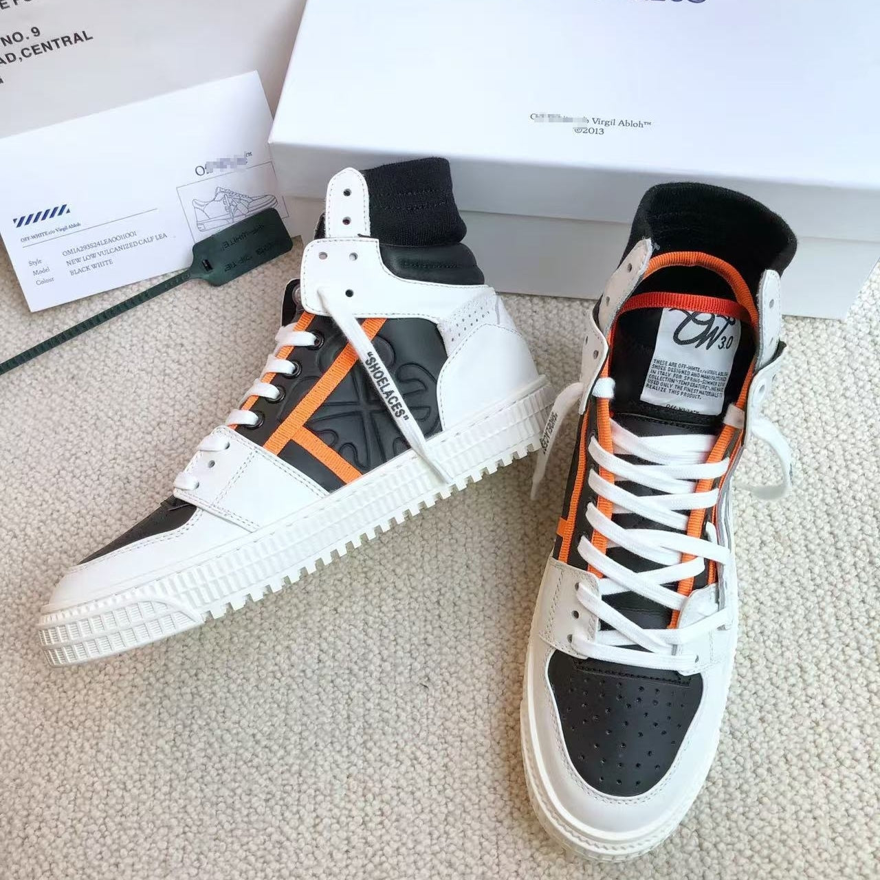 OFF-Whlte Arrow logo high-top sneakers#13