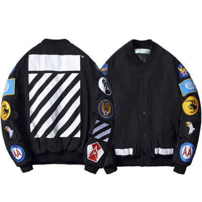 OFF-Whlte sports flight cotton jacket #22